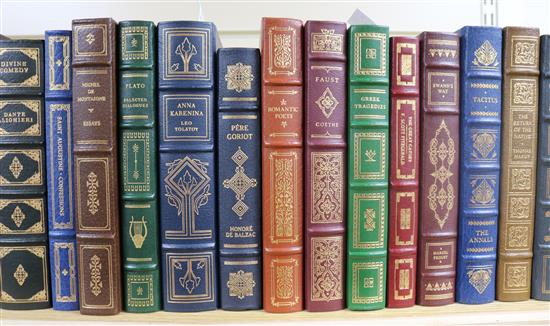 The Franklin Library Heirloom Library of the Worlds Greatest Books, 50 quarter leather-bound gilt-tooled volumes,